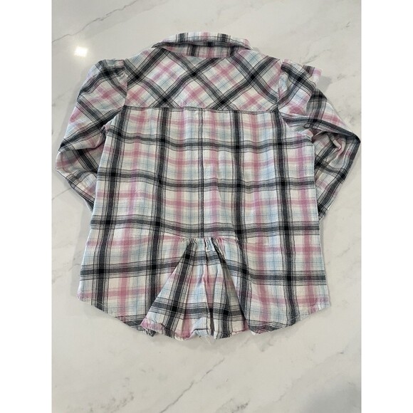 Ruum Girls Long Sleeve Button Down Shirt Ruffle Detail Size 4T - Picture 5 of 7